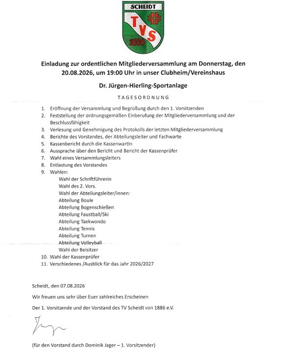 Mitgliederversammlung 20260820